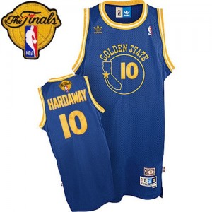 Golden State Warriors Tim Hardaway #10 Throwback 2015 The Finals Patch Authentic Maillot d'équipe de NBA - Bleu royal pour Homme