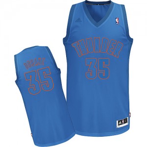 Oklahoma City Thunder Kevin Durant #35 Big Color Fashion Swingman Maillot d'équipe de NBA - Bleu pour Homme
