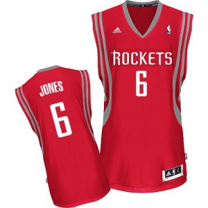 Houston Rockets #6 Adidas Road Rouge Swingman Maillot d'équipe de NBA vente en ligne - Terrence Jones pour Homme