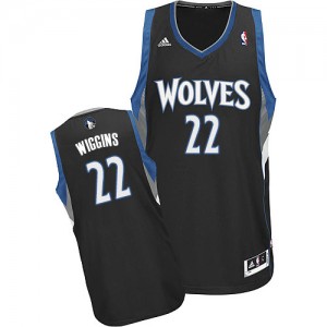 Maillot NBA Noir Andrew Wiggins #22 Minnesota Timberwolves Alternate Swingman Homme Adidas