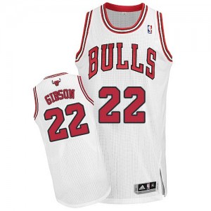 Maillot Adidas Blanc Home Authentic Chicago Bulls - Taj Gibson #22 - Homme