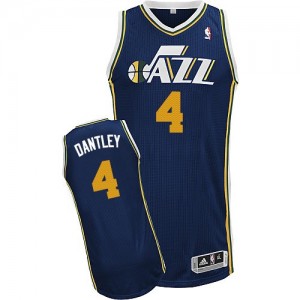 Maillot Authentic Utah Jazz NBA Road Bleu marin - #4 Adrian Dantley - Homme
