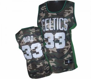 Maillot NBA Swingman Larry Bird #33 Boston Celtics Stealth Collection Camo - Femme