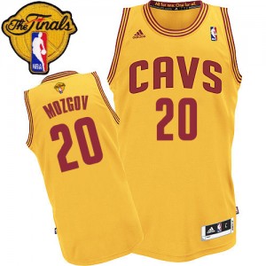 Maillot NBA Authentic Timofey Mozgov #20 Cleveland Cavaliers Alternate 2015 The Finals Patch Or - Homme