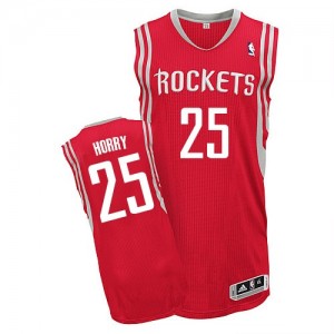 Maillot Adidas Rouge Road Authentic Houston Rockets - Robert Horry #25 - Homme