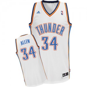 Oklahoma City Thunder Ray Allen #34 Home Swingman Maillot d'équipe de NBA - Blanc pour Homme