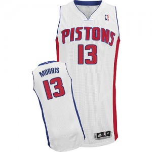 Maillot NBA Authentic Marcus Morris #13 Detroit Pistons Home Blanc - Homme