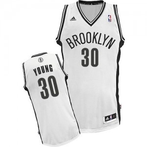 Maillot Adidas Blanc Home Swingman Brooklyn Nets - Thaddeus Young #30 - Enfants