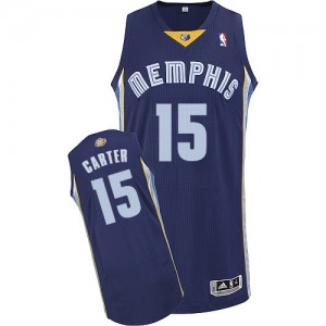 Memphis Grizzlies #15 Adidas Road Bleu marin Authentic Maillot d'équipe de NBA Vente - Vince Carter pour Homme