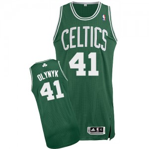 Maillot NBA Vert (No Blanc) Kelly Olynyk #41 Boston Celtics Road Authentic Homme Adidas
