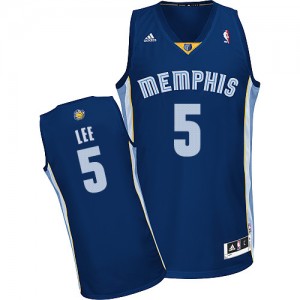 Memphis Grizzlies #5 Adidas Road Bleu marin Swingman Maillot d'équipe de NBA la vente - Courtney Lee pour Homme