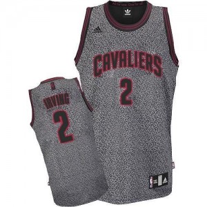 Cleveland Cavaliers #2 Adidas Static Fashion Gris Swingman Maillot d'équipe de NBA Promotions - Kyrie Irving pour Homme