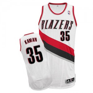 Portland Trail Blazers Chris Kaman #35 Home Authentic Maillot d'équipe de NBA - Blanc pour Homme
