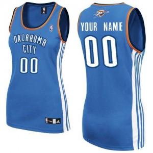 Maillot NBA Oklahoma City Thunder Personnalisé Authentic Bleu royal Adidas Road - Femme