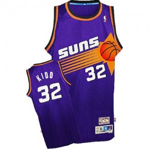 Maillot NBA Phoenix Suns #32 Jason Kidd Violet Adidas Swingman Throwback - Homme