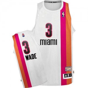 Maillot NBA Authentic Dwyane Wade #3 Miami Heat ABA Hardwood Classic Blanc - Homme