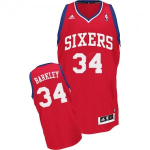 Maillot NBA Swingman Charles Barkley #34 Philadelphia 76ers Road Rouge - Homme