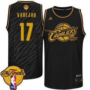 Maillot Adidas Noir Precious Metals Fashion 2015 The Finals Patch Authentic Cleveland Cavaliers - Anderson Varejao #17 - Homme