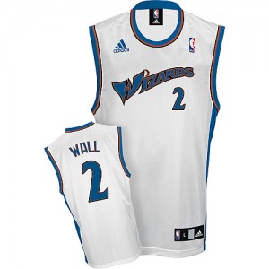 Maillot NBA Washington Wizards #2 John Wall Blanc Adidas Swingman - Homme