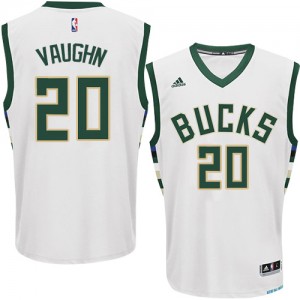 Milwaukee Bucks #20 Adidas Home Blanc Authentic Maillot d'équipe de NBA en vente en ligne - Rashad Vaughn pour Homme