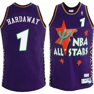 Orlando Magic Mitchell and Ness Penny Hardaway #1 1995 All Star Throwback Authentic Maillot d'équipe de NBA - Bleu pour Homme