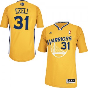 Maillot NBA Golden State Warriors #31 Festus Ezeli Or Adidas Swingman Alternate - Homme