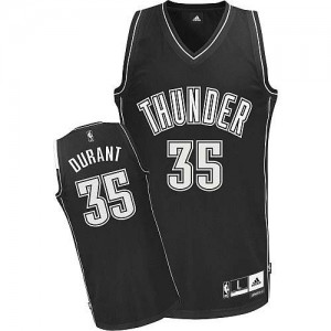 Maillot Authentic Oklahoma City Thunder NBA Shadow Noir - #35 Kevin Durant - Homme
