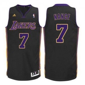 Los Angeles Lakers Larry Nance #7 Swingman Maillot d'équipe de NBA - Noir (Violet NO.) pour Homme