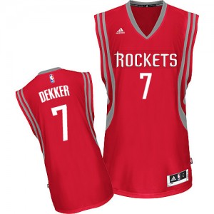 Houston Rockets #7 Adidas Road Rouge Swingman Maillot d'équipe de NBA en vente en ligne - Sam Dekker pour Homme