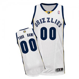 Maillot NBA Authentic Personnalisé Memphis Grizzlies Home Blanc - Enfants