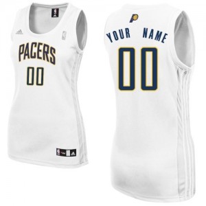 Maillot NBA Indiana Pacers Personnalisé Swingman Blanc Adidas Home - Femme