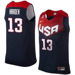 Maillot NBA Bleu marin James Harden #13 Team USA 2014 Dream Team Authentic Homme Nike
