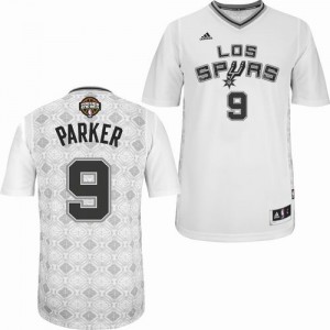 San Antonio Spurs #9 Adidas New Latin Nights Blanc Authentic Maillot d'équipe de NBA sortie magasin - Tony Parker pour Homme