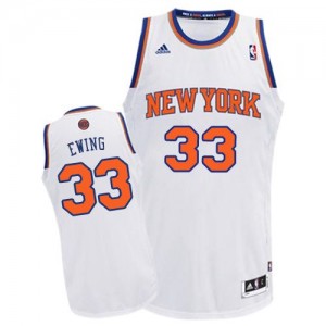 Maillot Adidas Blanc Home Swingman New York Knicks - Patrick Ewing #33 - Homme