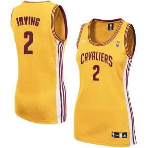 Maillot NBA Or Kyrie Irving #2 Cleveland Cavaliers Alternate Authentic Femme Adidas