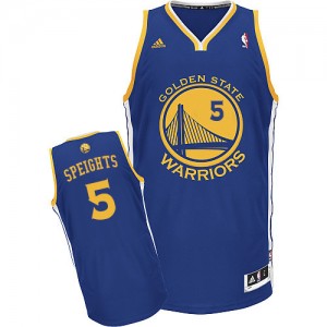 Maillot NBA Golden State Warriors #5 Marreese Speights Bleu royal Adidas Swingman Road - Homme