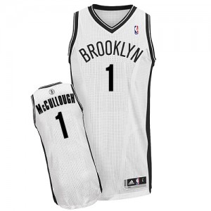 Maillot Adidas Blanc Home Authentic Brooklyn Nets - Chris McCullough #1 - Homme