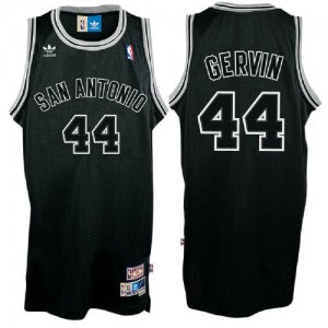 Maillot NBA Noir George Gervin #44 San Antonio Spurs Shadow Throwback Authentic Homme Adidas