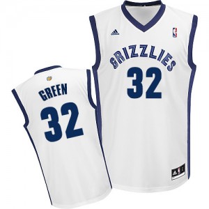 Maillot NBA Blanc Jeff Green #32 Memphis Grizzlies Home Swingman Homme Adidas
