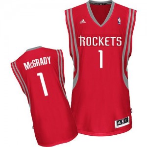 Houston Rockets Tracy McGrady #1 Road Swingman Maillot d'équipe de NBA - Rouge pour Homme