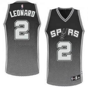 Maillot NBA San Antonio Spurs #2 Kawhi Leonard Noir Adidas Authentic Resonate Fashion - Homme