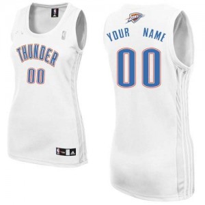 Maillot NBA Blanc Authentic Personnalisé Oklahoma City Thunder Home Femme Adidas