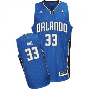 Maillot NBA Bleu royal Grant Hill #33 Orlando Magic Road Swingman Homme Adidas