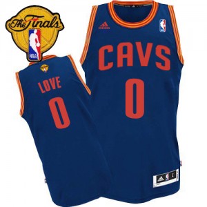 Maillot NBA Authentic Kevin Love #0 Cleveland Cavaliers Revolution 30 2015 The Finals Patch Bleu clair - Homme