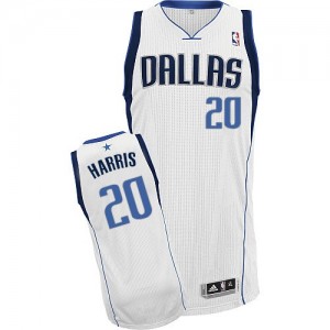 Dallas Mavericks Devin Harris #20 Home Authentic Maillot d'équipe de NBA - Blanc pour Homme