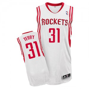 Maillot Adidas Blanc Home Authentic Houston Rockets - Jason Terry #31 - Homme