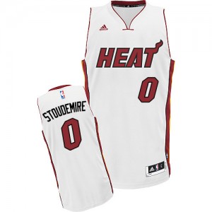 Miami Heat #0 Adidas Home Blanc Swingman Maillot d'équipe de NBA préférentiel - Amar'e Stoudemire pour Homme