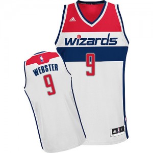Washington Wizards Martell Webster #9 Home Swingman Maillot d'équipe de NBA - Blanc pour Homme