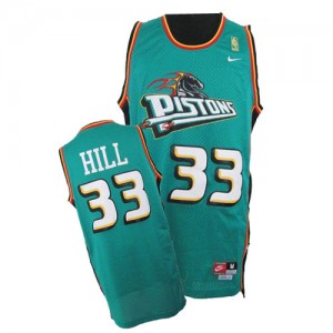 Maillot NBA Authentic Grant Hill #33 Detroit Pistons Throwback Vert - Homme