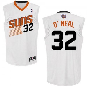 Maillot NBA Phoenix Suns #32 Shaquille O'Neal Blanc Adidas Authentic Home - Homme